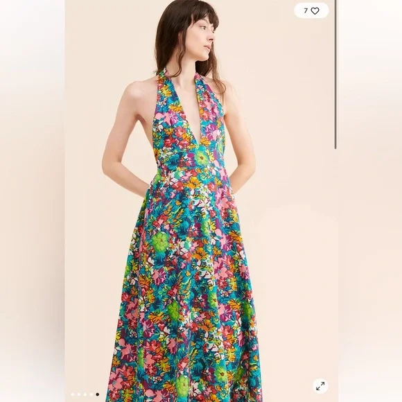 Free People Multicolor Floral Halter Saffron Maxi Dress - Picture 2 of 4